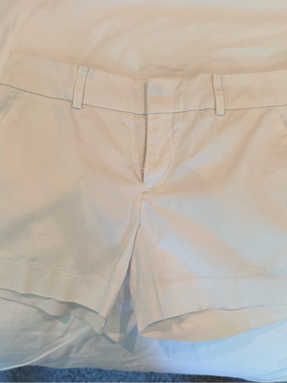 Club Monaco White Tailored Bermuda Shorts